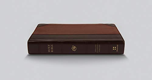 ESV Single Column Thinline Bible (TruTone, Brown/Cordovan, Portfolio Design)