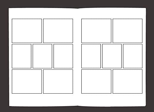 Blank Comic Book: 120 pages, 7 panel, Silver cover, White Paper, Draw your own Comics