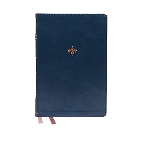 NKJV Holy Bible, Giant Print Center-Column Reference Bible, Blue Leathersoft, 72,000+ Cross References, Red Letter, Comfort Print: New King James Version