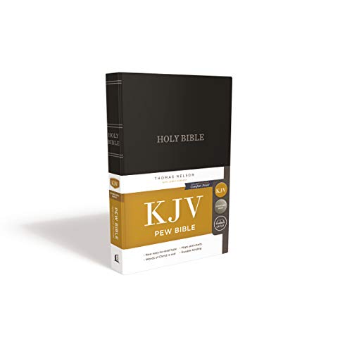 KJV, Pew Bible, Hardcover, Black, Red Letter, Comfort Print: Holy Bible, King James Version