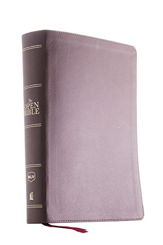 The NKJV, Open Bible, Leathersoft, Brown, Red Letter, Comfort Print: Complete Reference System