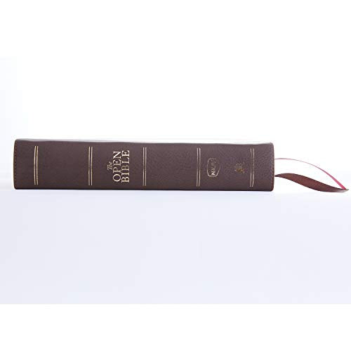 The NKJV, Open Bible, Leathersoft, Brown, Red Letter, Comfort Print: Complete Reference System