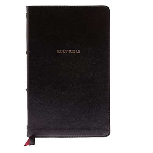 NKJV, Thinline Bible, Leathersoft, Black, Thumb Indexed, Red Letter, Comfort Print: Holy Bible, New King James Version