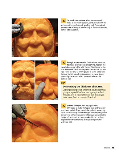 Realistic Pumpkin Carving: 24 Spooky, Scary, and Spine-Chilling Designs (Fox Chapel Publishing) Easy-to-Learn Techniques for Creating Expressive 3D Personalities in Pumpkins, Gourds, Squash, and More