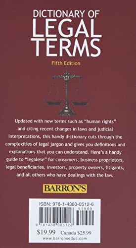 Dictionary of Legal Terms: Definitions and Explanations for Non-Lawyers