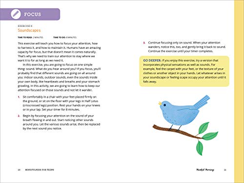 Mindfulness for Teens in 10 Minutes a Day: Exercises to Feel Calm, Stay Focused & Be Your Best Self