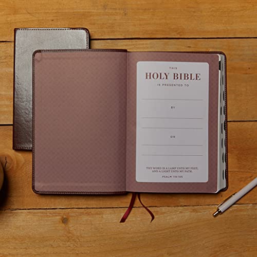 KJV, Thinline Bible, Large Print, Leathersoft, Black, Thumb Indexed, Red Letter, Comfort Print: Holy Bible, King James Version