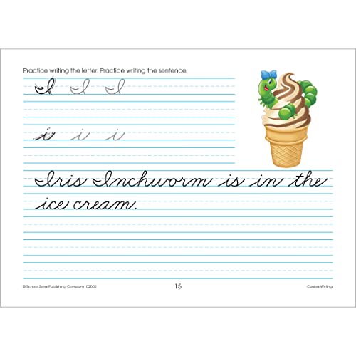 School Zone - Cursive Writing Workbook - 32 Pages, Ages 8 to 10, 3rd Grade, 4th Grade, Practice Handwriting, Tracing, Letters, and More (School Zone I Know It!® Workbook Series)