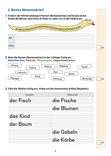 Tests in Deutsch - Lernzielkontrollen 2. Klasse