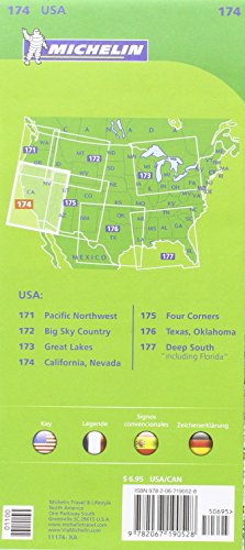 Michelin USA California, Nevada Map 174 (Michelin Zoom USA Maps)