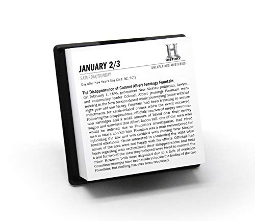 2021 History Channel Unexplained Mysteries Boxed Calendar: 365 Days of Inexplicable Events, Strange Disappearances, and Baffling Phenomena (Daily Calendar, Desk Gift for True Crime Fans)