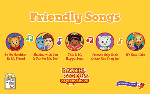 Daniel Tiger Friendly Songs: Children's 5-Button Song Book - Sing and Read with Daniel Tiger and Friends (5 Button Early Bird Song Book)