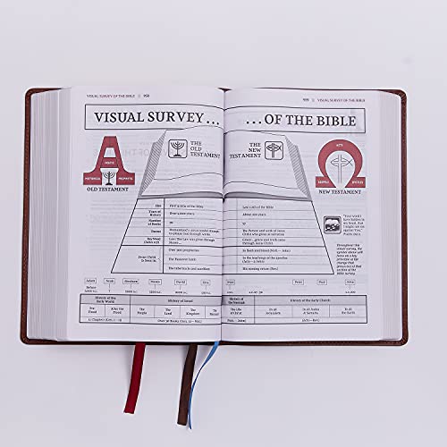 The NKJV, Open Bible, Leathersoft, Brown, Red Letter, Comfort Print: Complete Reference System