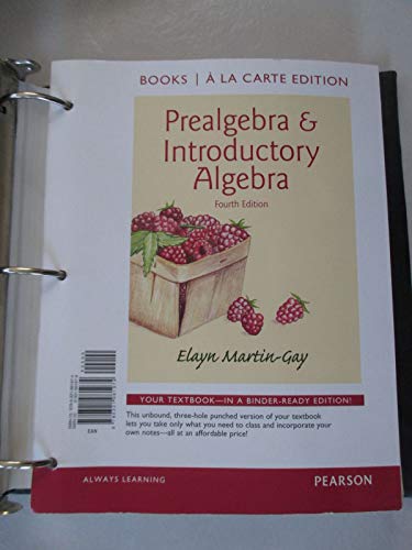 Prealgebra & Introductory Algebra