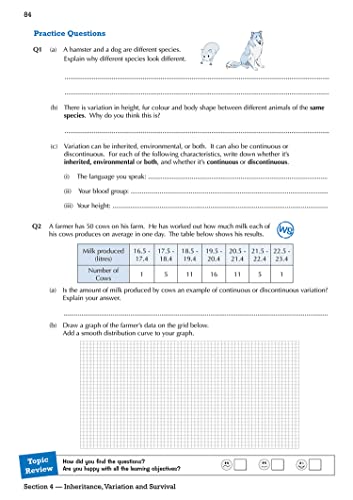 KS3 Biology Study & Question Bk & Online