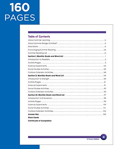 Summer Bridge Activities 6th to 7th Grade Workbooks, Math, Reading Comprehension, Writing, Science, Social Studies, Fitness Summer Learning, 7th Grade Workbooks All Subjects With Flash Cards