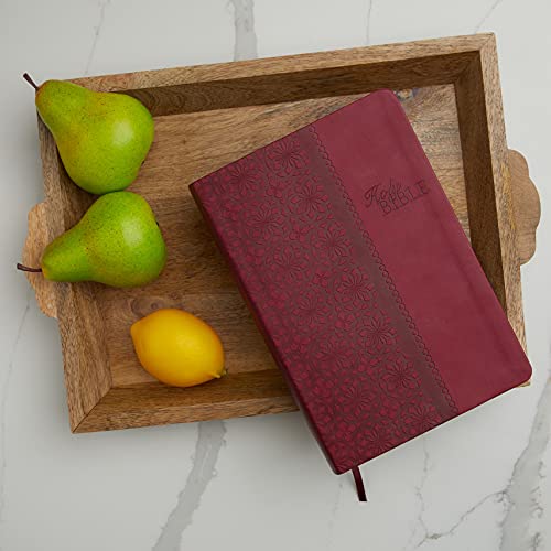 KJV Study Bible, Large Print, Leathersoft, Red/Pink, Red Letter: Second Edition (Signature)