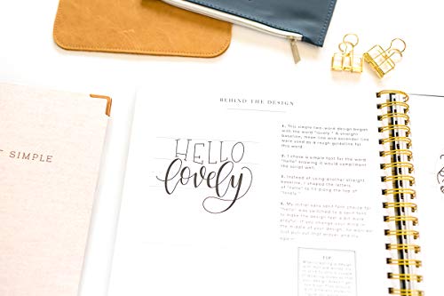 Pretty Simple Lettering: A Step-by-Step Hand Lettering and Modern Calligraphy Workbook for Beginners (Premium Spiral-Bound Hardcover)