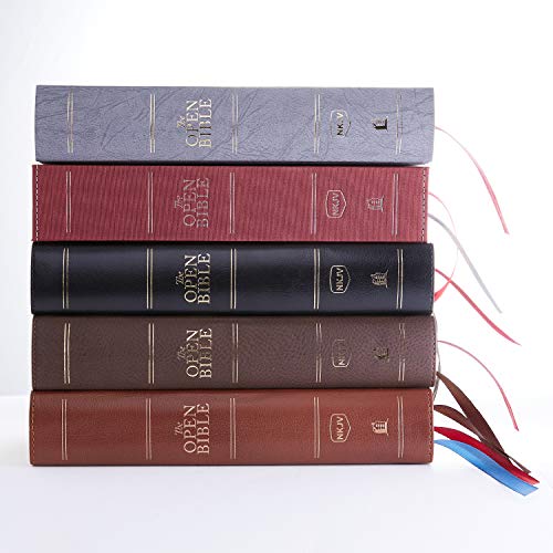 The NKJV, Open Bible, Leathersoft, Brown, Red Letter, Comfort Print: Complete Reference System