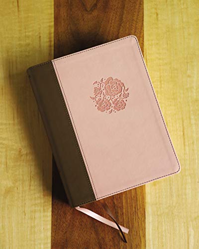 NIV, Journal the Word Bible for Women, Leathersoft, Brown/Pink, Red Letter, Comfort Print: 500+ Prompts to Encourage Journaling and Reflection