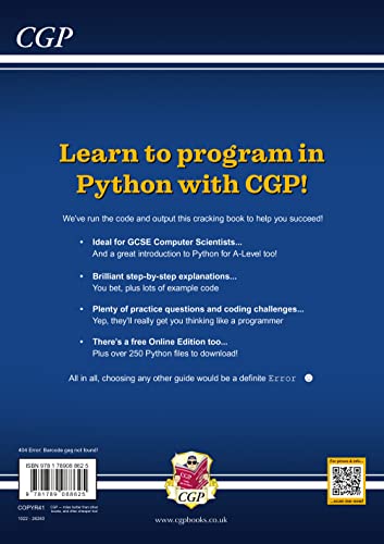 Python Programming Guide for GCSE Computer Science (includes Online Edition & Python Files) (CGP GCSE Computer Science 9-1 Revision)