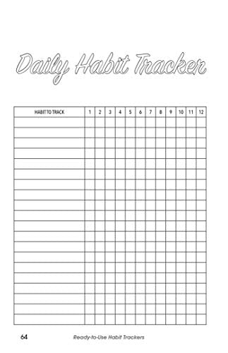 Ready-to-Use Habit Trackers: Log Daily Actions, Build Healthy Routines, Achieve Goals and Live Your Best Life