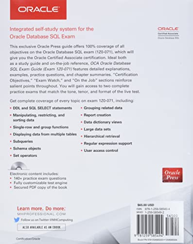 OCA Oracle Database SQL Exam Guide (Exam 1Z0-071) (Oracle Press)