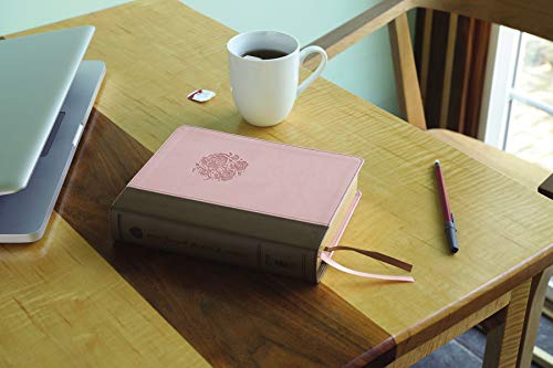 NIV, Journal the Word Bible for Women, Leathersoft, Brown/Pink, Red Letter, Comfort Print: 500+ Prompts to Encourage Journaling and Reflection