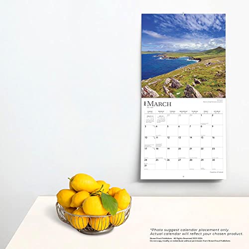 Coastline of Ireland | 2024 12 x 24 Inch Monthly Square Wall Calendar | BrownTrout | Travel Nature Ocean Cliffs Celtic