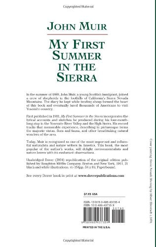 My First Summer in the Sierra (Dover Books on Americana)