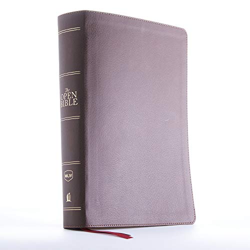 The NKJV, Open Bible, Leathersoft, Brown, Red Letter, Comfort Print: Complete Reference System