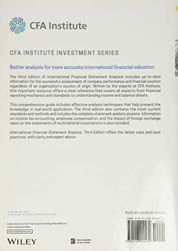 International Financial Statement Analysis (CFA Institute Investment Series)