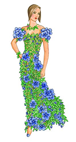 Dover Publications Flower Fashion Fantasies (Creative Haven Coloring Books)