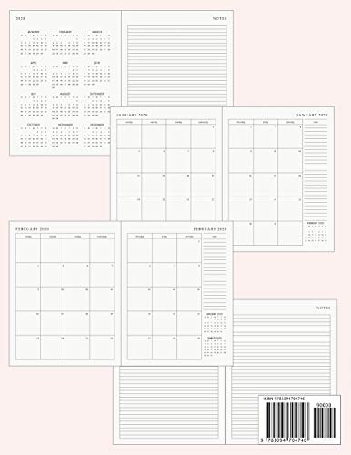 2020-2024 Five Year Planner: Monthly Logbook and Journal, 60 Months Calendar (5 Year Monthly Agenda 2020, 2021, 2022, 2023, 2024 Large Size 8.5x11)