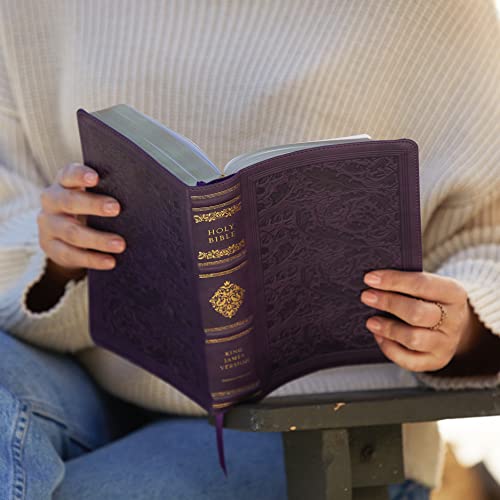 KJV, Personal Size Reference Bible, Sovereign Collection, Leathersoft, Purple, Red Letter, Thumb Indexed, Comfort Print: Holy Bible, King James Version