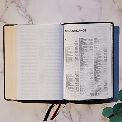 NKJV Holy Bible, Giant Print Center-Column Reference Bible, Blue Leathersoft, 72,000+ Cross References, Red Letter, Comfort Print: New King James Version