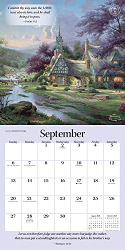 Thomas Kinkade Gardens of Grace with Scripture 2020 Wall Calendar