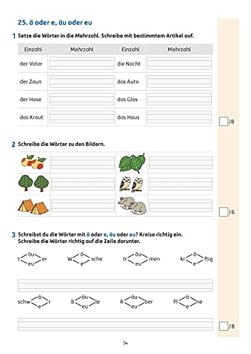 Tests in Deutsch - Lernzielkontrollen 2. Klasse