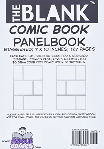 The Blank Comic Book Panelbook - Staggered, 7"x10", 127 Pages