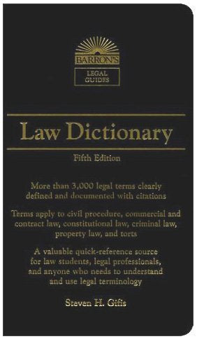 Law Dictionary (Barron's Legal Guides)