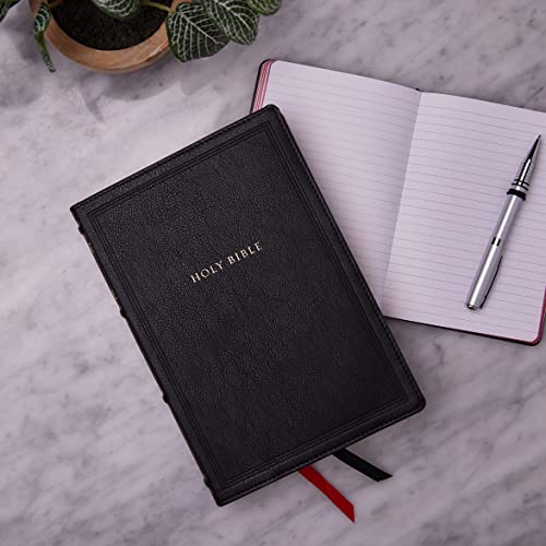 NKJV, Wide-Margin Reference Bible, Sovereign Collection, Leathersoft, Black, Red Letter, Comfort Print: Holy Bible, New King James Version