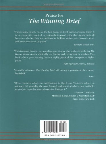 The Winning Brief: 100 Tips for Persuasive Briefing in Trial and Appellate Courts