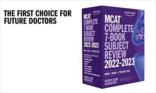 MCAT Complete 7-Book Subject Review 2023-2024, Set Includes Books, Online Prep, 3 Practice Tests (Kaplan Test Prep)