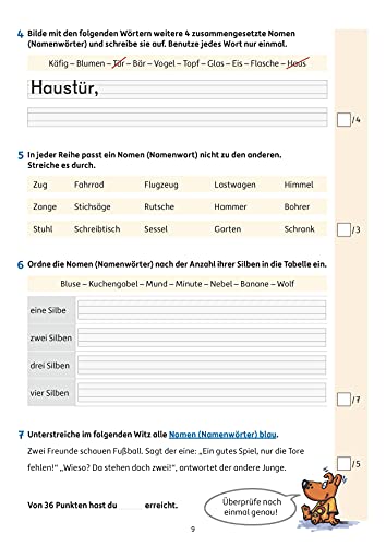 Tests in Deutsch - Lernzielkontrollen 2. Klasse