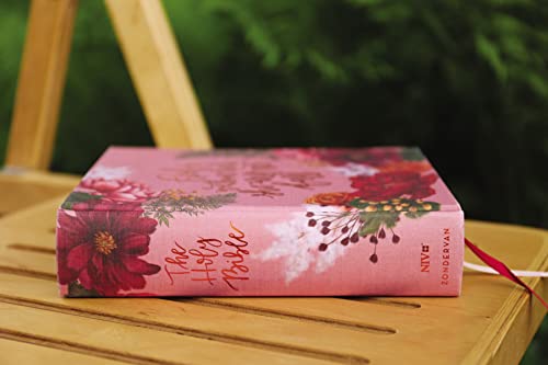 NIV, Artisan Collection Bible, Cloth over Board, Pink Floral, Designed Edges under Gilding, Red Letter, Comfort Print