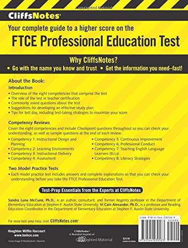 CliffsNotes FTCE Professional Education Test, 3rd Edition (CliffsNotes (Paperback))