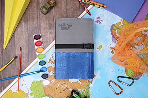 NIV, Adventure Bible, Leathersoft, Gray/Blue, Full Color