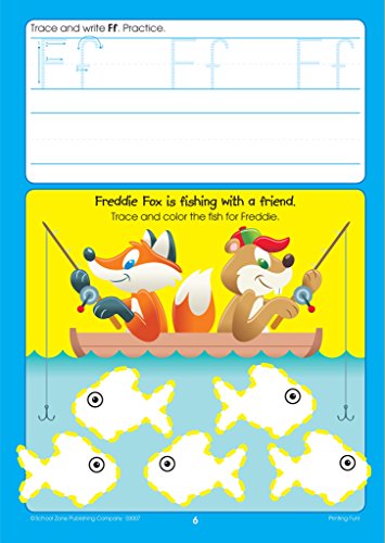 School Zone - Printing Fun! Write & Reuse Workbook - Ages 4 to 6, Preschool to Kindergarten, Tracing Letters, Pre-Writing, Wipe Clean (School Zone Write & Reuse Workbook)