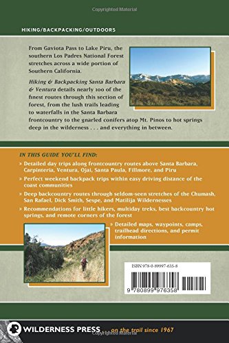 Hiking & Backpacking Santa Barbara & Ventura: A Complete Guide to the Trails of the Southern Los Padres National Forest