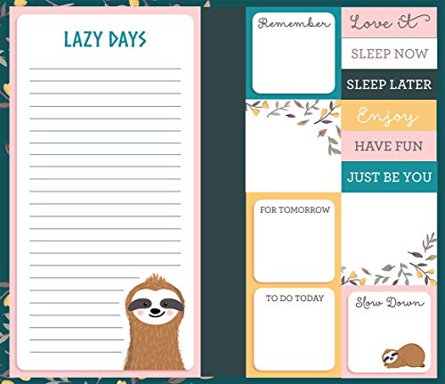 Book of Sticky Notes: Notepad Collection (Sloth Lazy Days)